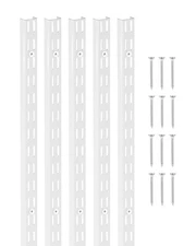 VEVOR Shelf Track 60-inch 5 Pack Adjustable Steel Wall Mounted Shelf Pilaster