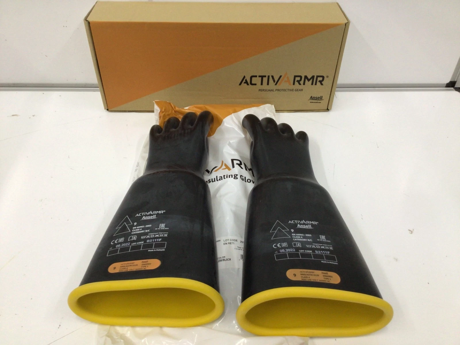 Activarmr RIG418YBBC Size 9 18 In Glove Length Electrical Insulating Gloves