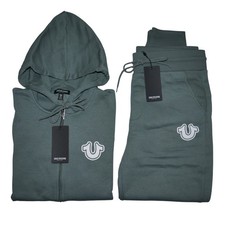 True Religion 2 Piece Sweatsuit Men's Size L Fleece Tracksuit Outfit Gift Set