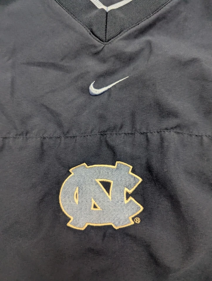 Vtg Nike L North Carolina UNC Tar Heels Pullover Center Swoosh Windbreaker 90s - Image 3 of 4