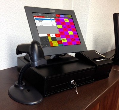 DIGITALE COMPUTERKASSE KASSE SCANNERKASSE 15'' TOUCH für HANDEL TEXTIL KIOSK DÖNE
