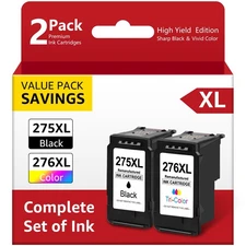 2PK PG-275XL CL-276XL Ink Cartridges For Canon Pixma TR4722 TR4720 TS3722 TS3522