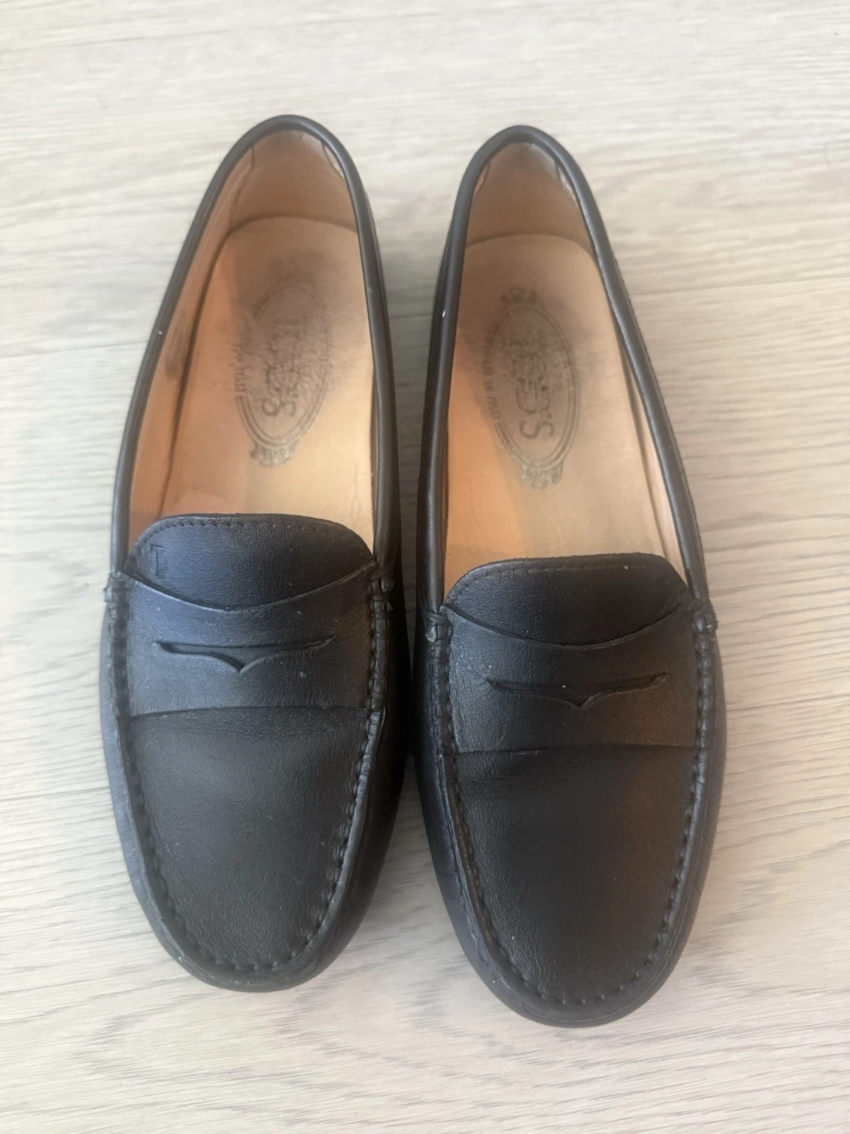 TOD’S Scarpe mocassini da guida Tods da donna in pelle taglia 36