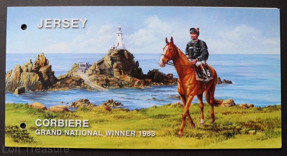 Estampillas de Jersey: "Corbiere - Grand National 1983" Paquete de Presentación £2.00 M/S 2013 Foto 3 de 4