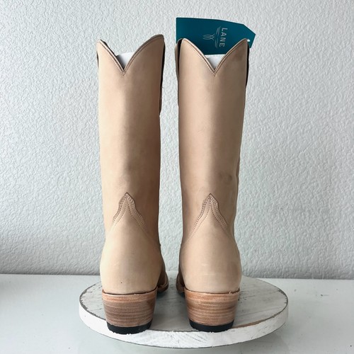 Botas de Vaquero Lane EMMA JANE 10 Cuero Hueso Vaquera Occidental Media Pantorrilla Alta - Imagen 5 de 15