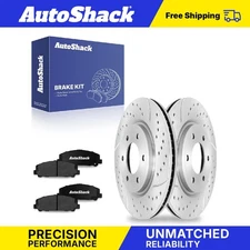 Front Drilled Slotted Brake Rotors Ceramic Pads for Nissan TITAN Armada V8