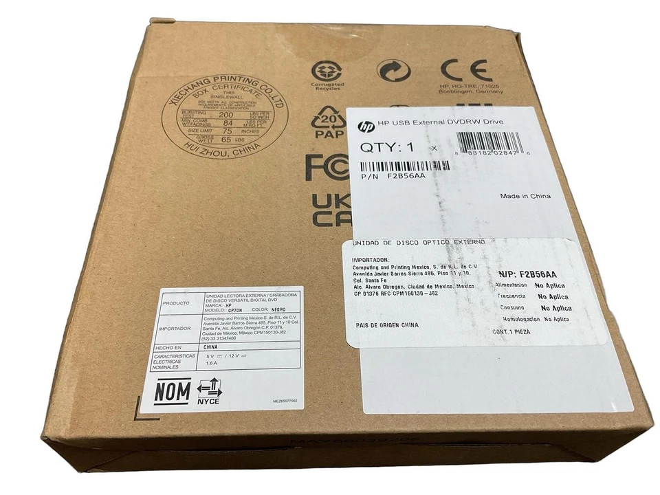F2B56AA Nuevo HP USB Externo USB CDRW DVDRW GP70N Unidad Leer Escribir Foto 2 de 4