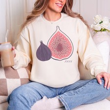 Ficus Fig Split Open Botanical Chart Sweatshirt
