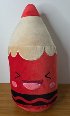Crayola LARGE RED Crayon/Color Pencil Kohl's Exclusive 22'' Squishy Pillow Smiley
