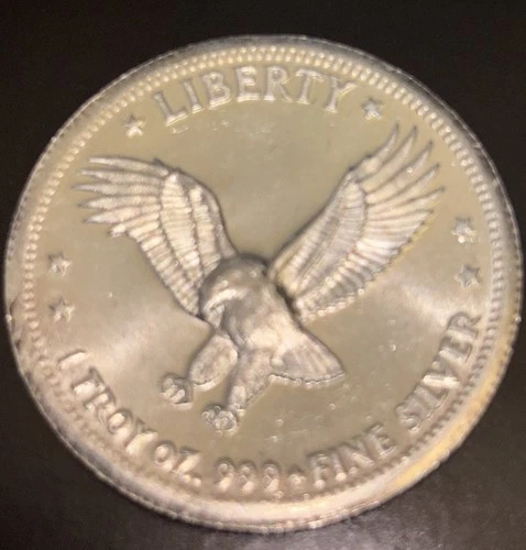 Liberty Freedom Eagle 1 Troy oz .999 Fine Silver Round