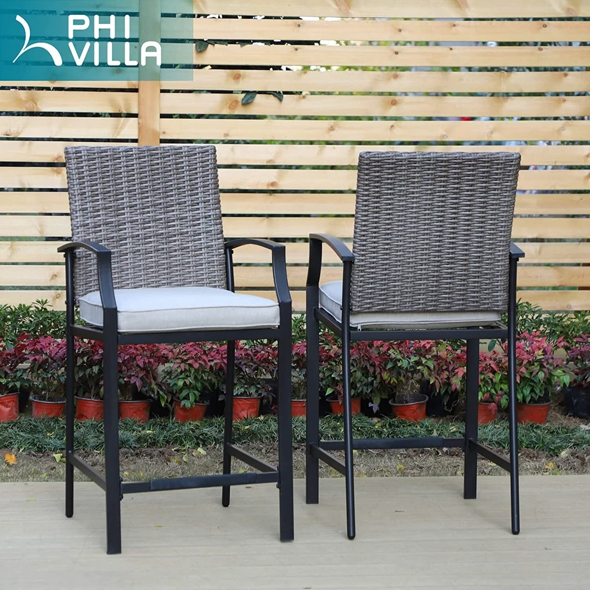 Wicker patio on sale bar table