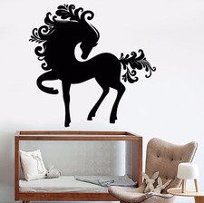 Vinyl Wall Decal Horse Pony Tale Child Room Animal Stickers 797ig