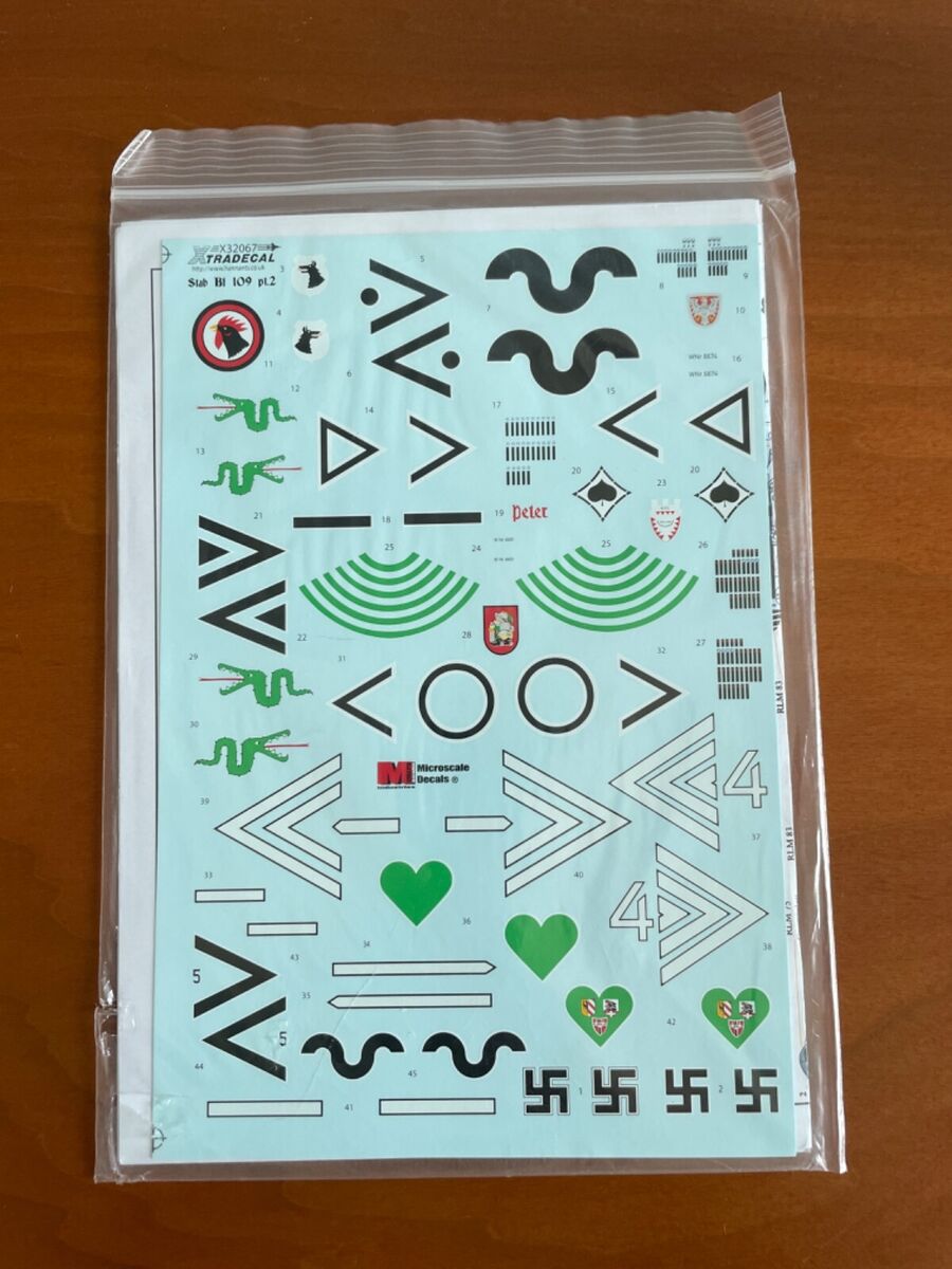 Xtradecal 1:32 #X32067 Bf 109 Pt 2 for Eduard, Dragon, Hasegawa, etc Xtradecal 1:32 #X32067 Bf 109 Pt 2 for Eduard, Dragon, Hasegawa, etc