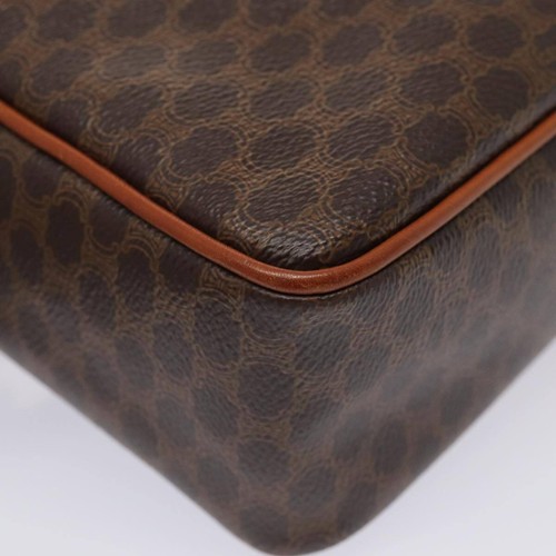 CELINE Macadam Canvas Shoulder Bag PVC Leather Brown Auth yk13816 - Picture 17 of 23