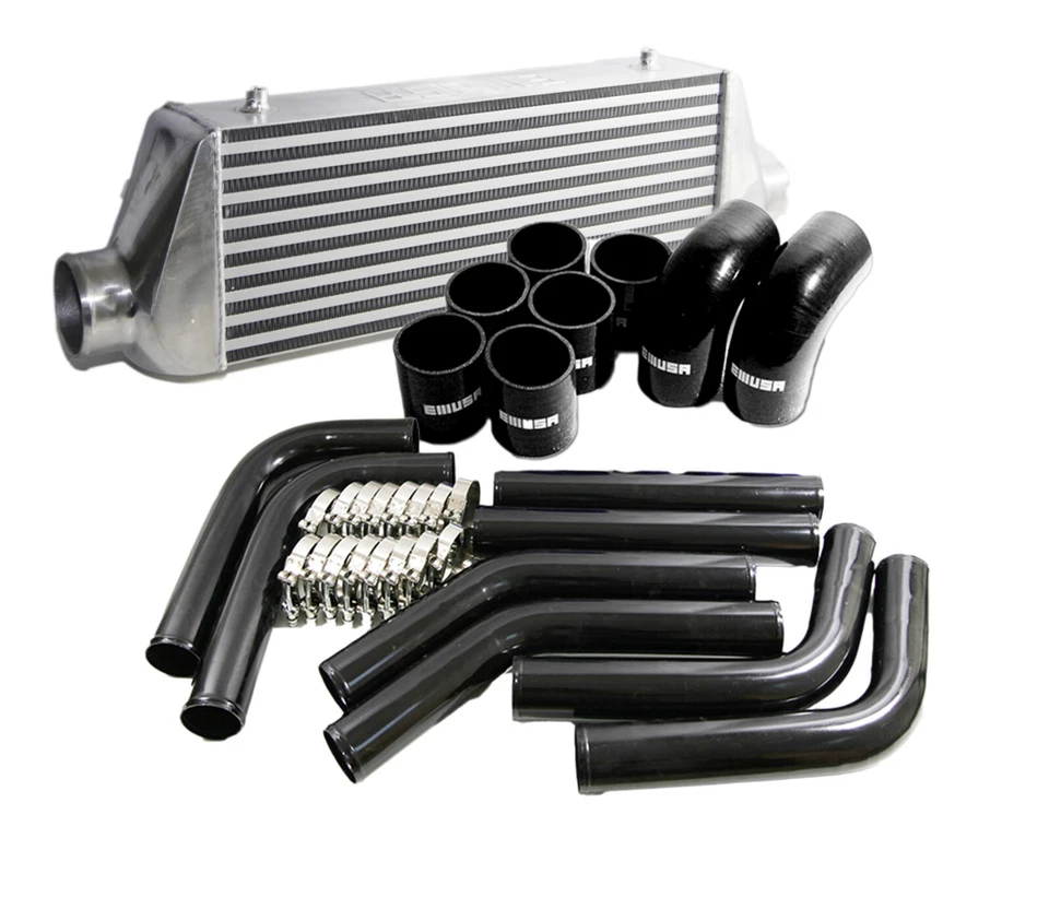 FMIC 27"x9"x4" 3" Entrada/Salida Tubo y Aleta INTERCOOLER+TUBERÍA+COMBO Silicona Foto 2 de 4