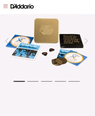 D' ADDARIO String Bundle 50 Jahre Limited Edition in Dose, für E- u. A-Gitarre 