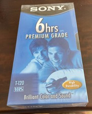 Sony T120VRH Premium Grade VHS Video Tape - New and Shrinkwrapped 