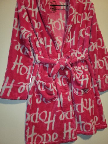 Bathrobe Justice Follow Your Dreams Pink "Hope" Sz 12/14 Waist 34 - Picture 2 of 8