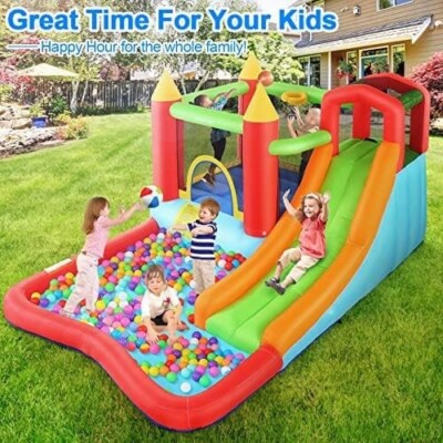 13x12ft Inflatable Bounce House for Kids 3-10 Backyard, Bouncy Castle w/Blower^^