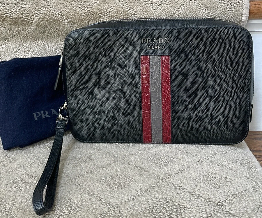 prada pochette leather