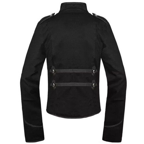 Military Style Drummer Parade Band Jacket Gothic Steampunk Uniform Coat Ant VTG - Picture 11 of 19