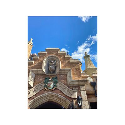 Mr. Toad's Wild Ride, Toad Hall: Disneyland Photography Satin Poster