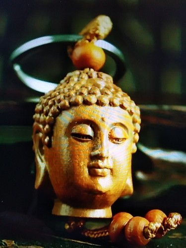 SAKYAMUNI BUDDHA Kopf Mahagoniholz Schlüsselanhänger Schlüsselring schöner Artikel Geschenk - Bild 2 von 4