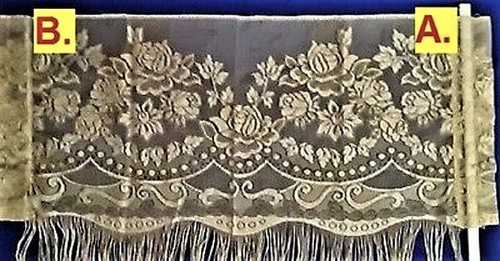 Chantilly Festoon Lace Valance Antique Gold Bedroom Livingroom Dining Room - Picture 7 of 8