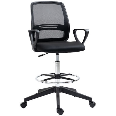 Ergonomischer Zeichenstuhl mit Netzrücken hoher Bürostuhl mit verstellbarem