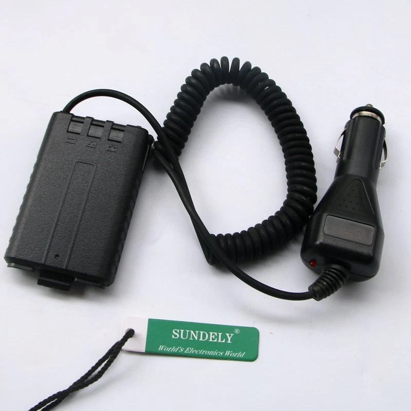 Cargador de coche 12V radio eliminador de batería para Baofeng UV5RA UV5RE Plus Foto 2 de 4