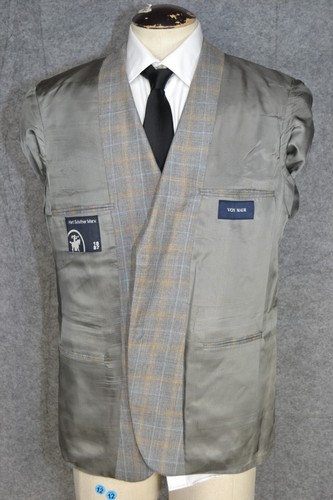 Hart Schaffner Marx Blazer Jacket Mens 40S Plaid Check Sport Coat 2 Button USA - Picture 11 of 22