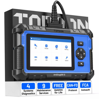 2025 TOPDON AD600S OBD2 Scan Tool Code Reader Diagnostic Tool Engine ABS SRS