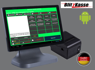 Kassensystem GASTROKASSE KELLNERKASSE GDPdU NEU TOUCHSCREN ANDROID POS