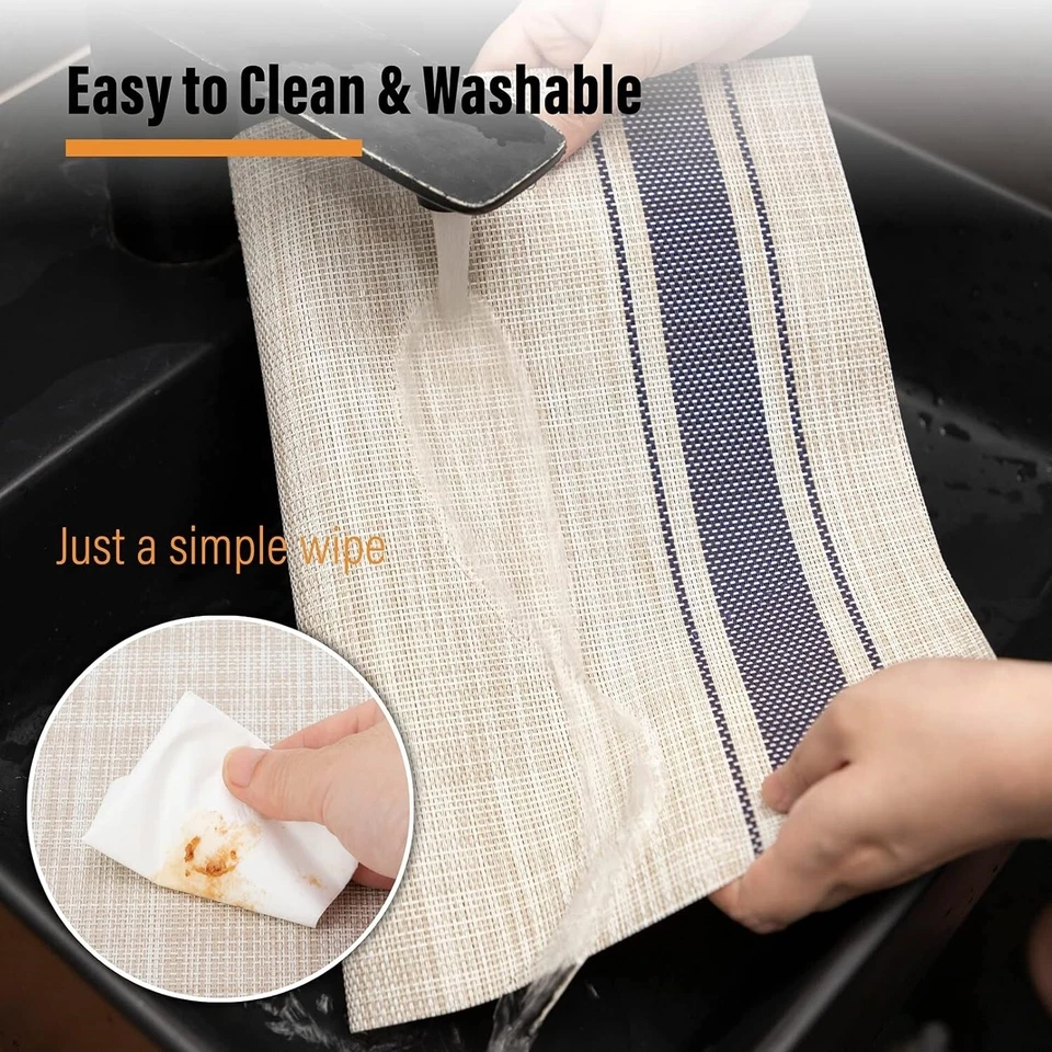 Индивидуальные бежевые мантии Azul Y Tostado, Juego De 6 индивидуальных мантий НОВЫЕ - Изображение 4 из 4