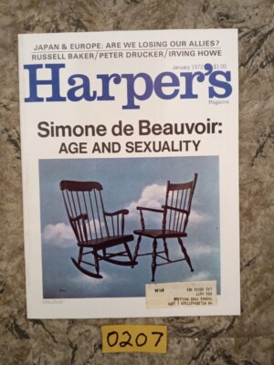 Harper's Magazine / January 1972 / No Label / Simone de Beauvoir Age & Sexuality