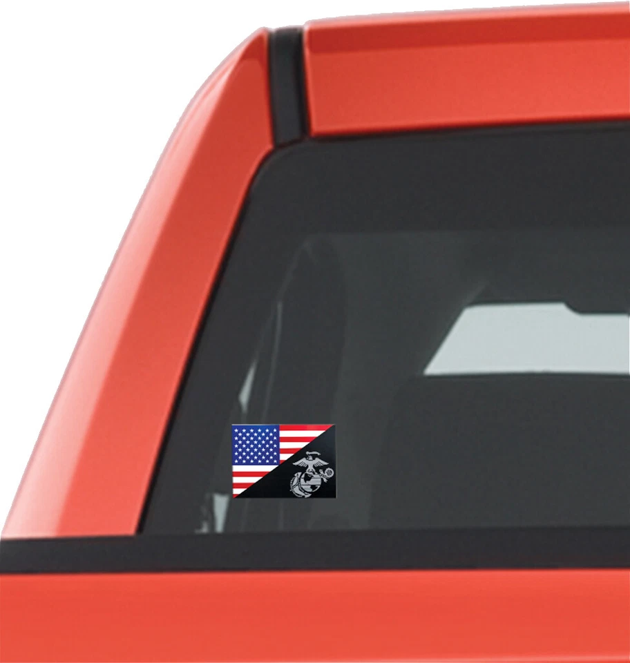USMC Eagle, Globe and Anchor Flag Decal Adhesive Sticker USA American Outdoor - Image 4 of 4