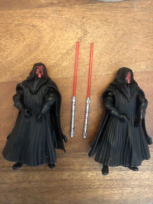 2 DARTH MAUL Tatooine Star Wars Ep. 1 Action Figures Hasbro 1999 Phantom Menace