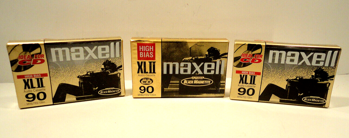 Maxell XXLII 90 Minute High Bias Audio Cassette Set of 3 | eBay
