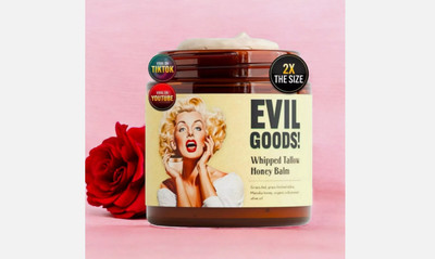 EVIL GOODS Whipped Tallow Honey Balm   Luxurious Moisture for Radiant Skin