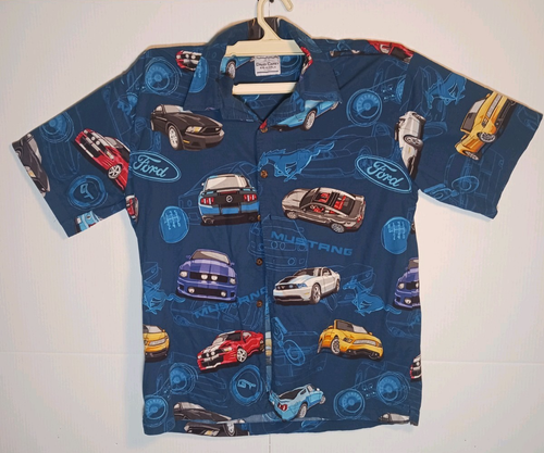 Ford Mustang Shirt GT 5.0 David Carey Men's XL All Over Print Button Down - Picture 19 of 21