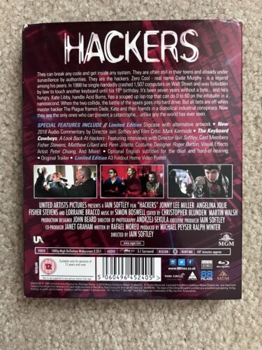 Hackers (1995) Blu-Ray 88 Films Region B W/ Slipcover & Poster OOP - Imagen 2 de 8
