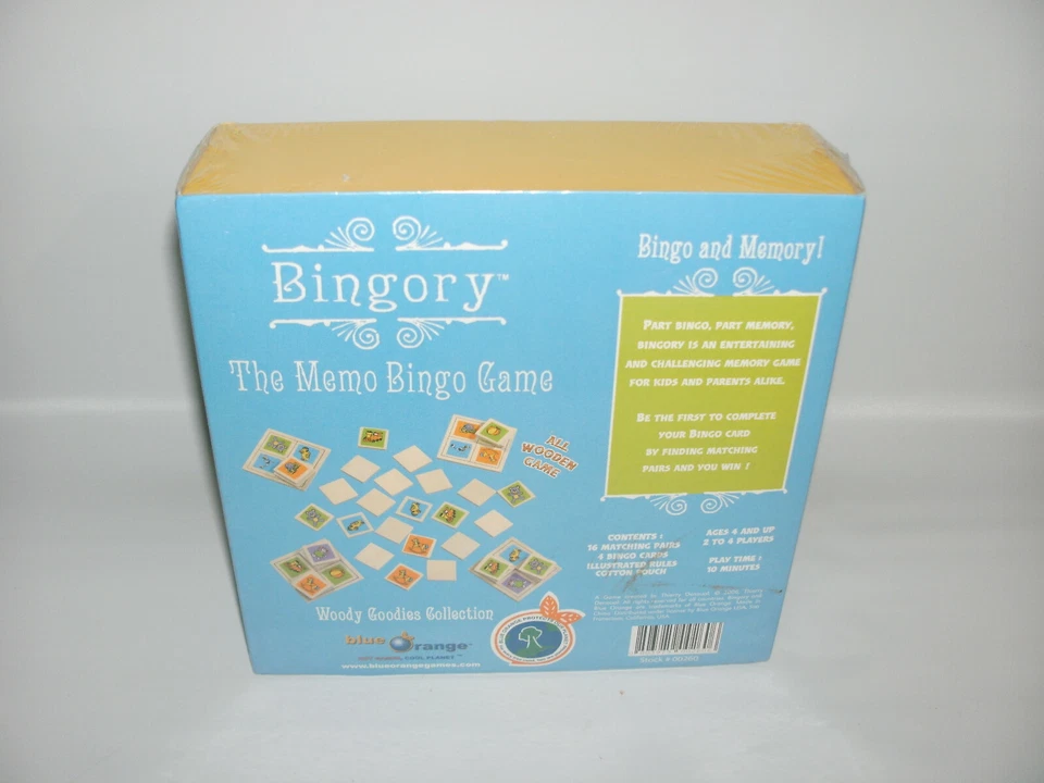 Blue Orange Games Bingory Wooden Memory Bingo Game FACTORY SEALED - Image 2 of 4
