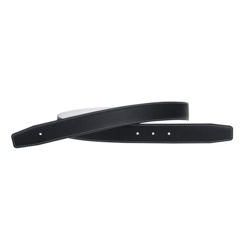 Cinturón de repuesto reversible H grano completo cuero de vaca sin hebilla 32 mm de ancho - Imagen 6 de 24