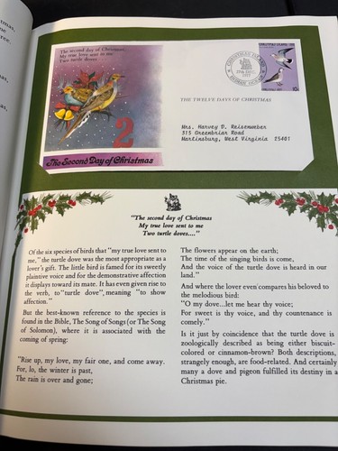 The Twelve Days of Christmas BOOK 1977 Stamps Christmas Island Limited - Picture 5 of 24