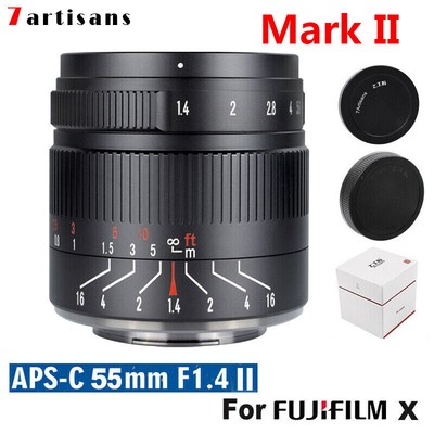 7artisans 55mm f/1.4 II Manual Focus APS-C Lens for Fujifilm FX mount X-Pro2 T10