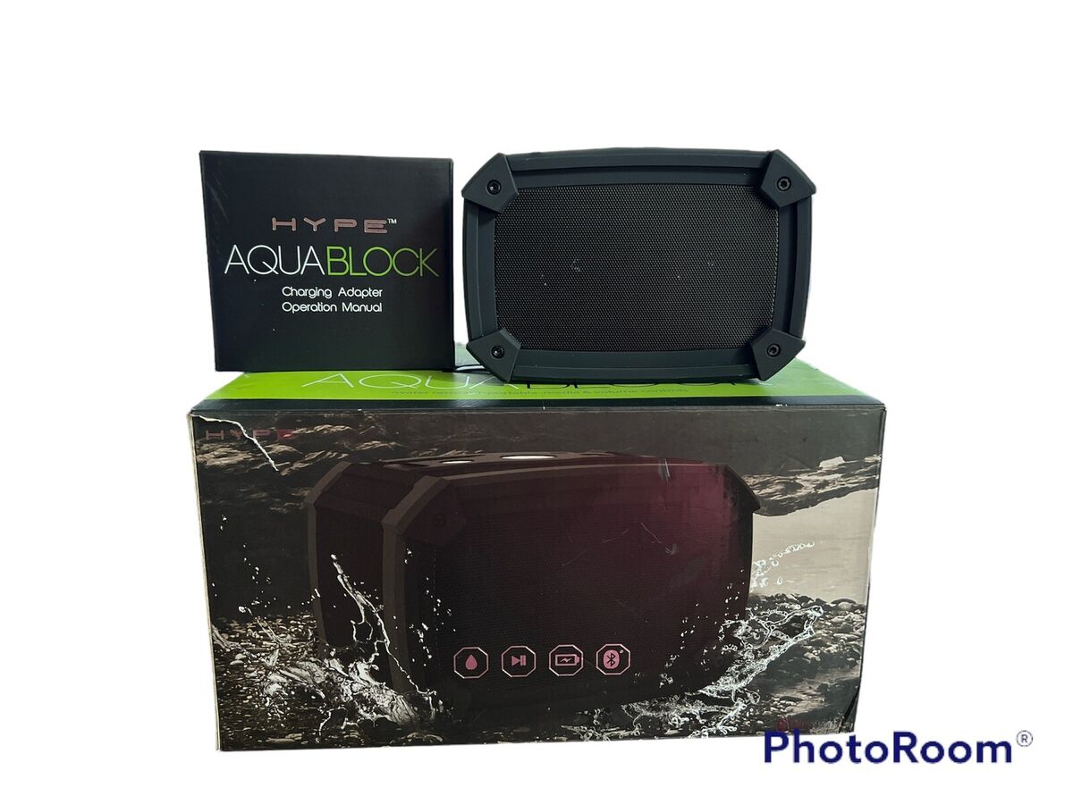 Hype Aqua Block Water Resistant Portable Wireless Bluetooth Hype Aqua Block Water Resistant Portable Wireless Bluetooth