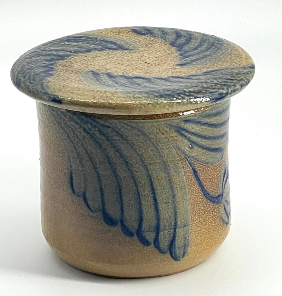 Crocker Springer Pottery Butter Bell 2001 Hand Painted Salt Glaze eBay