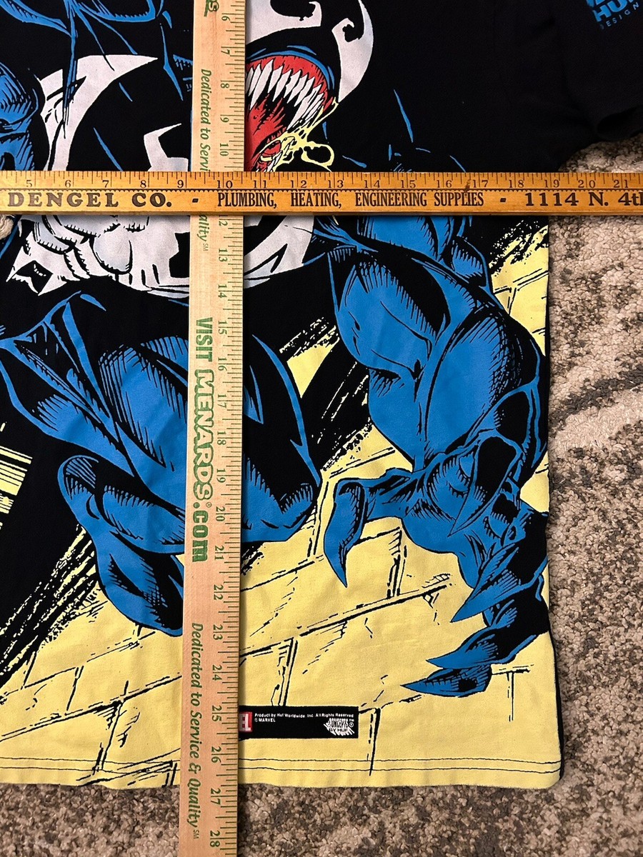 Huf X Marvel Shirt Mens Medium Black Venom All Over Print