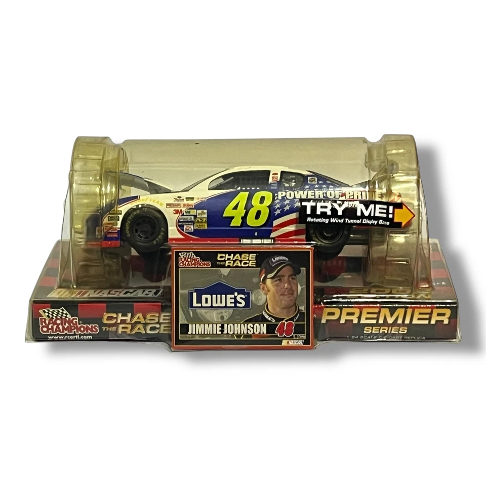 Coche de persecución cromado RC PREMIER SERIES 2002 Jimmie Johnson 1:24 Lowes nuevo Foto 3 de 4