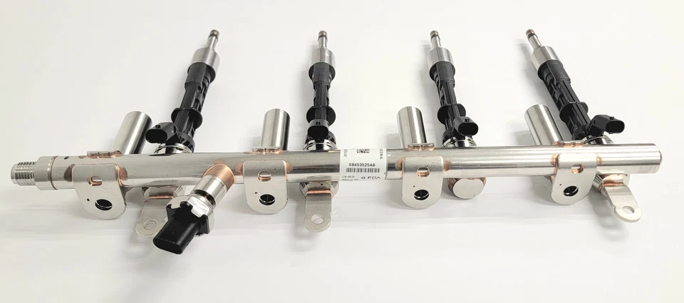 Riel de combustible con inyectores y sensor de presión de combustible para Jeep Dodge 2,0 L- 5281483AA Foto 2 de 4